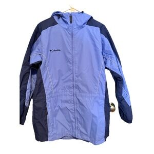 Columbia Womens Size‎ Medium Blue Pocketed Full Zip Hooded Jacket